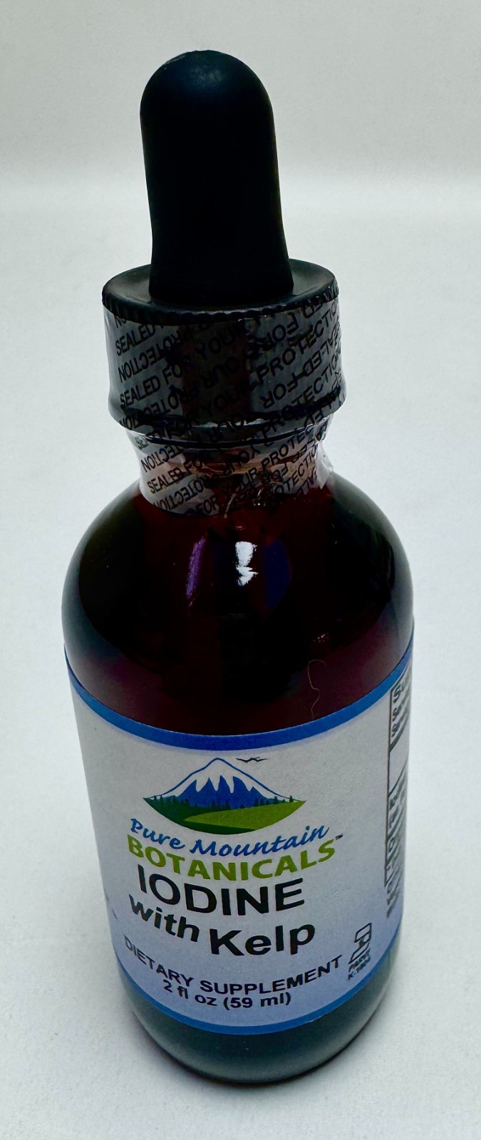 Pure Mountain Liquid Iodine Supplement /w Kelp 2oz 150mcg Organic Kosher SEALED