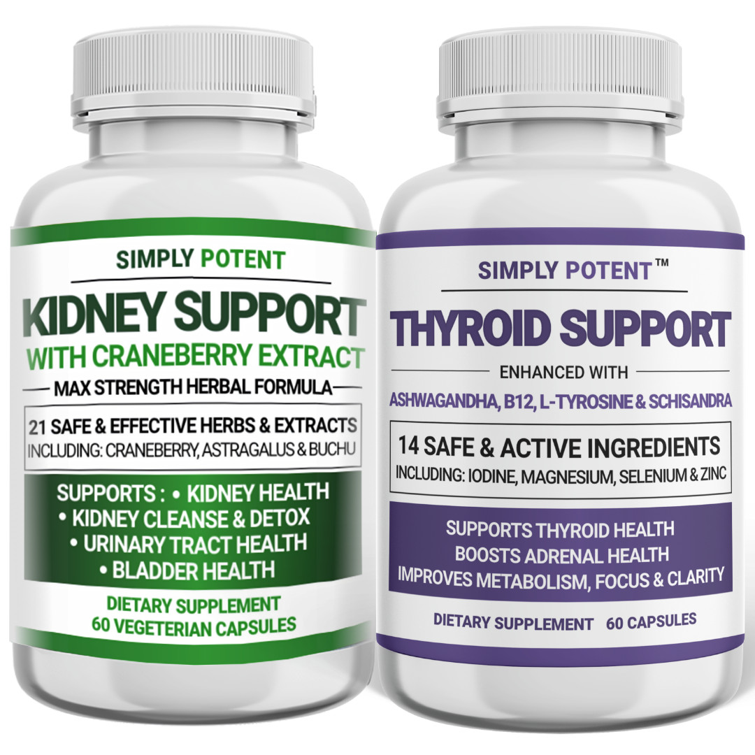 Kidney & Thyroid Support Bundle | Healthy Kidney Thyroid Function & Metabolism