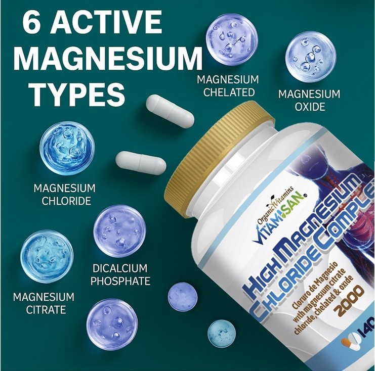 MAGNESIUM CHLORIDE MAXICLORURO CAPS 140 CAPSULES 2000mg CLORURO DE MAGNESIO