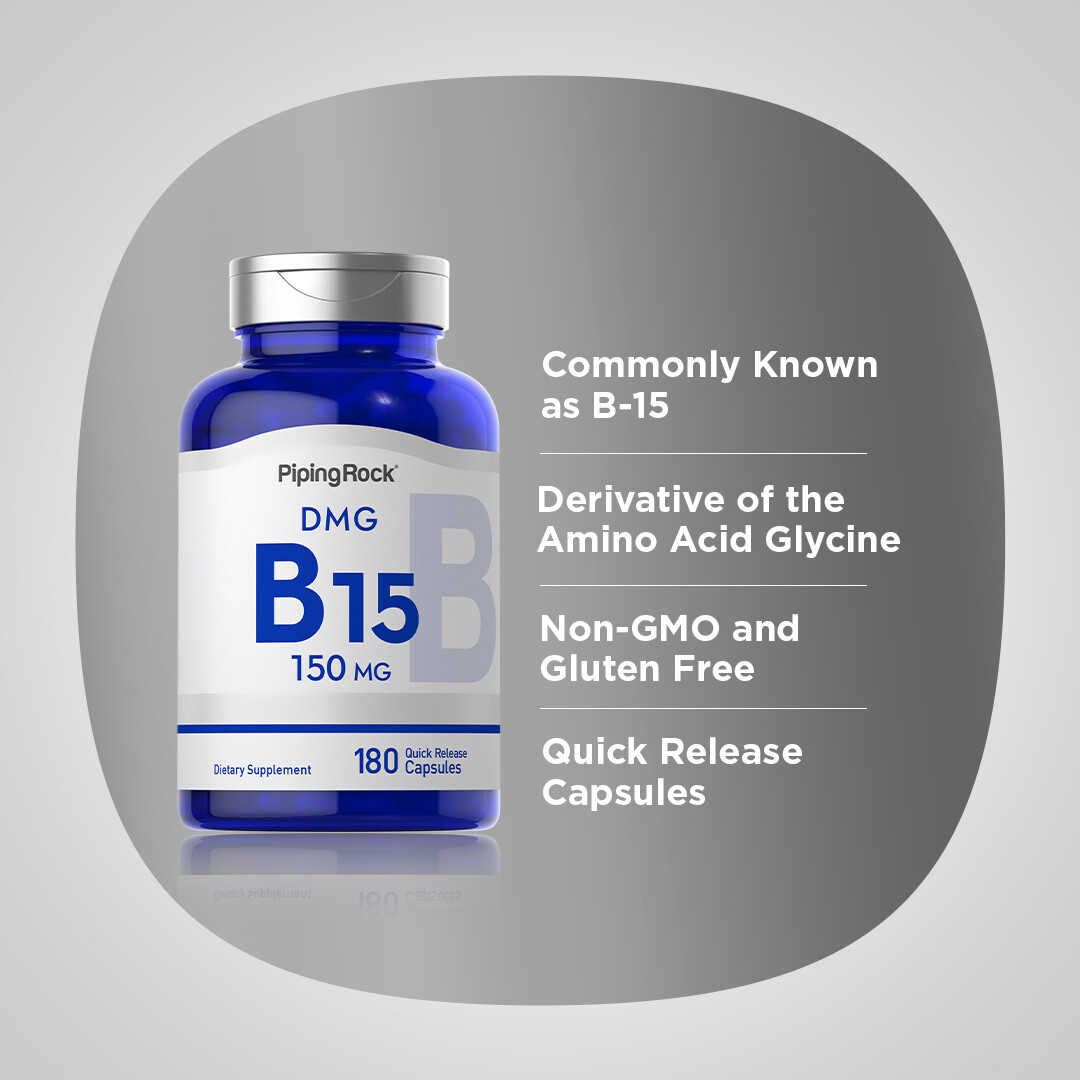 DMG (B-15) 150 mg | 180 Vegetarian Tablets | Non-GMO | By Piping Rock
