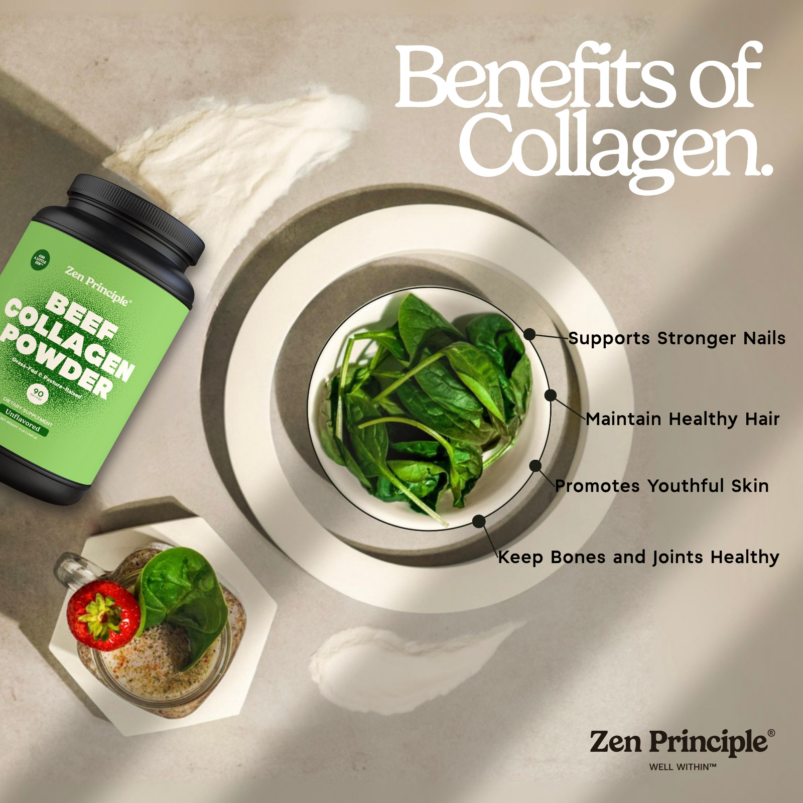 Grass-Fed Collagen Peptides Hydrolyzed 3 lb