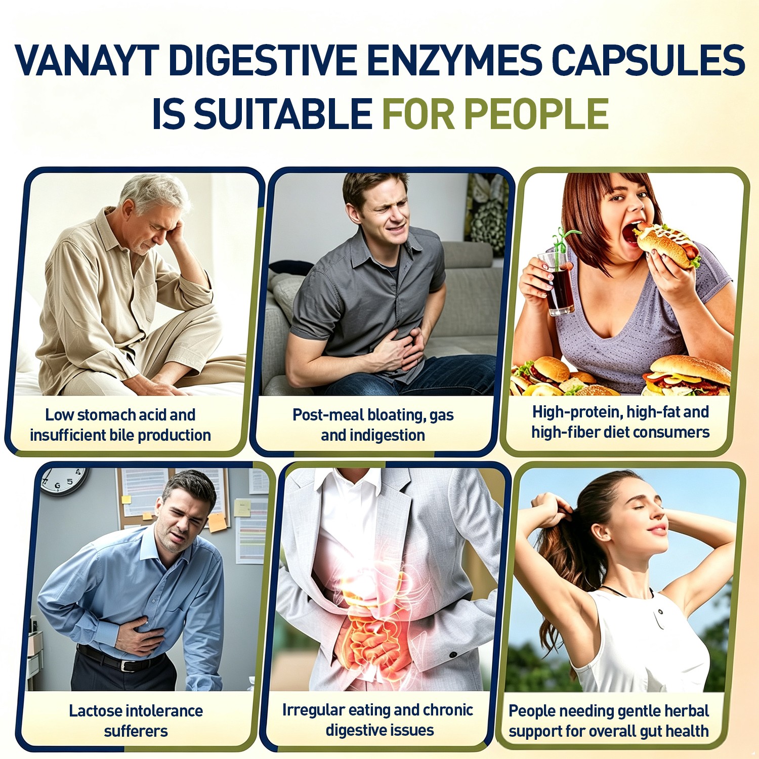 Digestive Enzymes Prebiotic&Probiotics Gas,Constipation&Bloating Relief