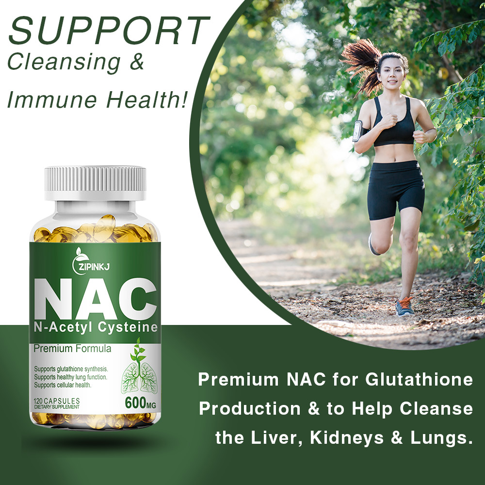 N-Acetyl L-Cysteine (NAC) 600mg, 120 Vegan Capsules – Non-GMO & Gluten Free