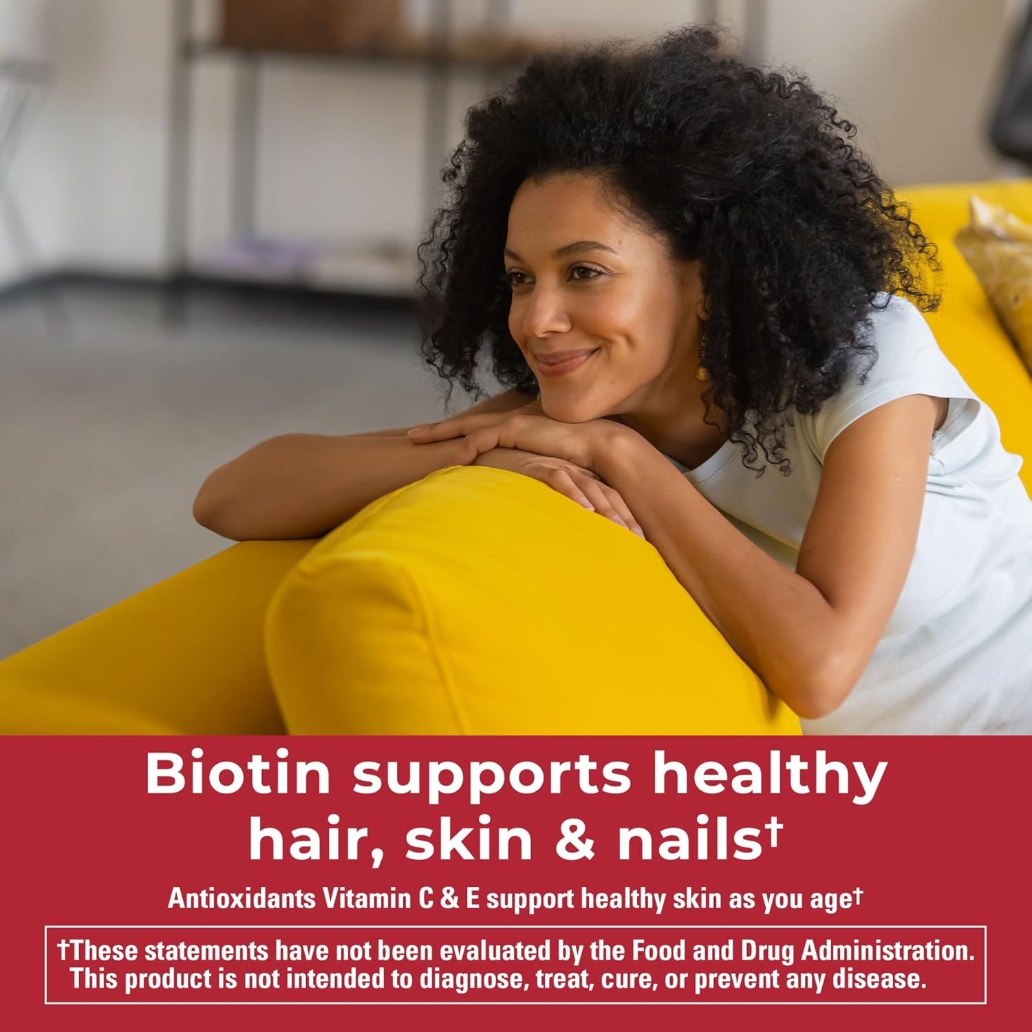 120 Count Sugar Free Biotin Gummies for Healthy Hair, Skin & Nails – Strawberry