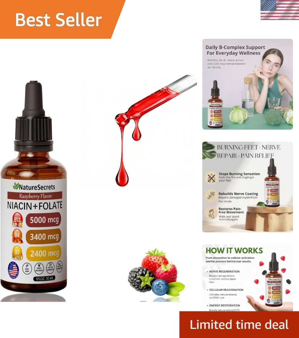Vitality Boost with NatureSecrets B12 Liquid Drops – Convenient Daily Formula