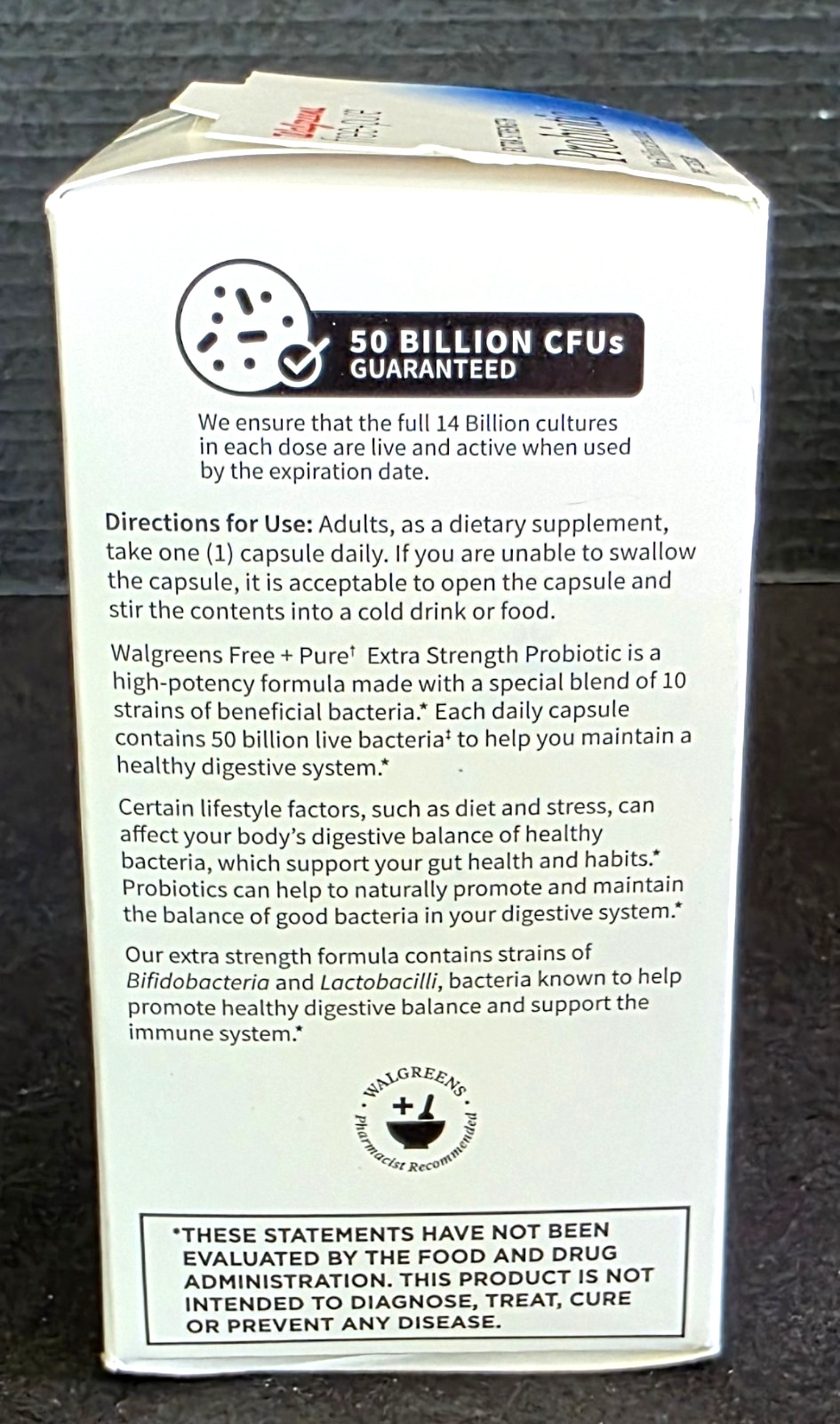 Walgreens (RenewLife Ultimate Flora) Probiotic Capsules, 50 Billion CFU, *07/26*