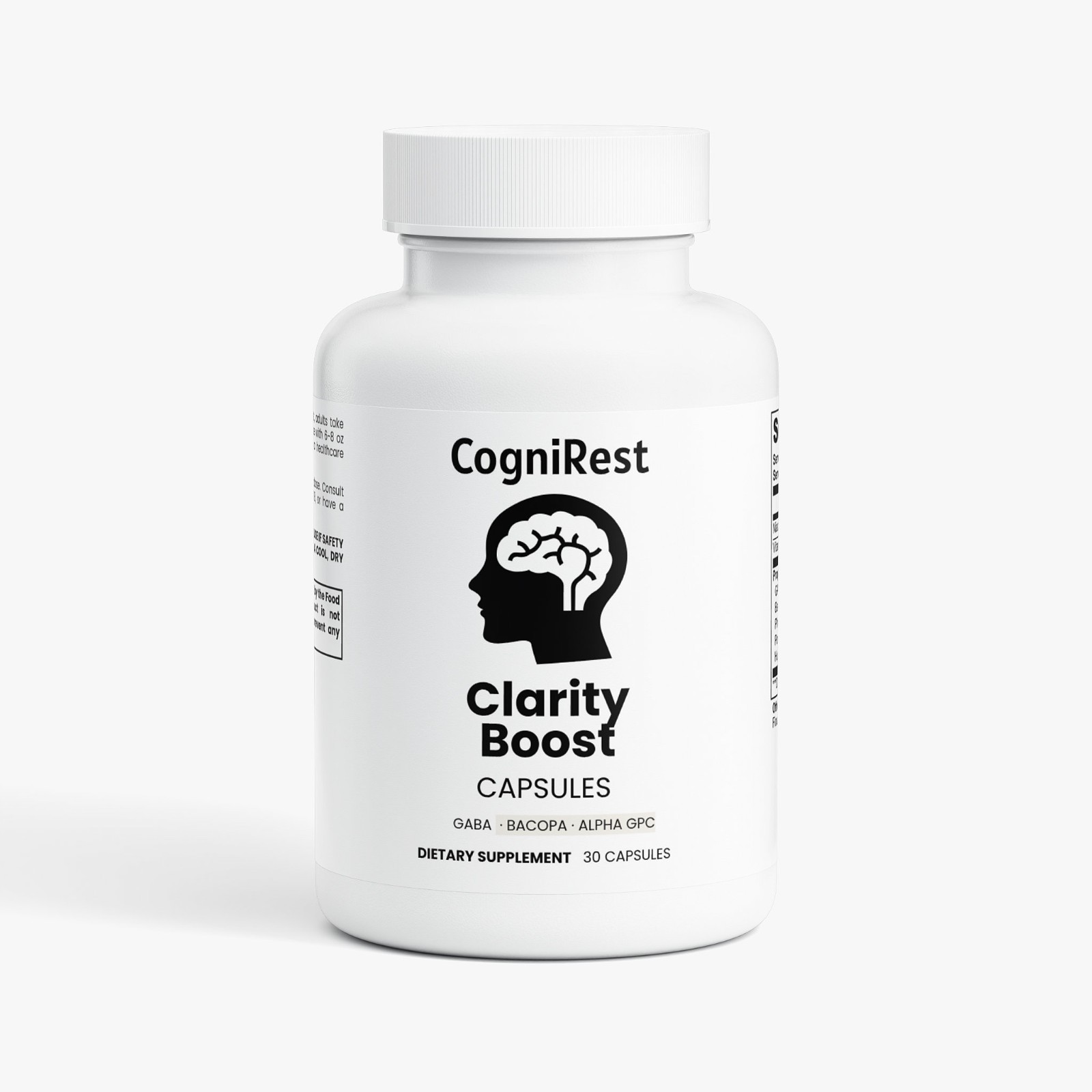 Clarity Boost Cognitive Support Focus & Mental Clarity Alpha GPC 30 Capsules