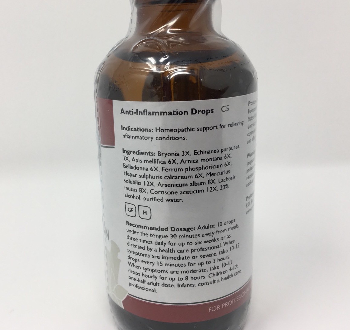 Anti Inflammation Drops 2fl oz Homeopathic Formula By Professional Formulas