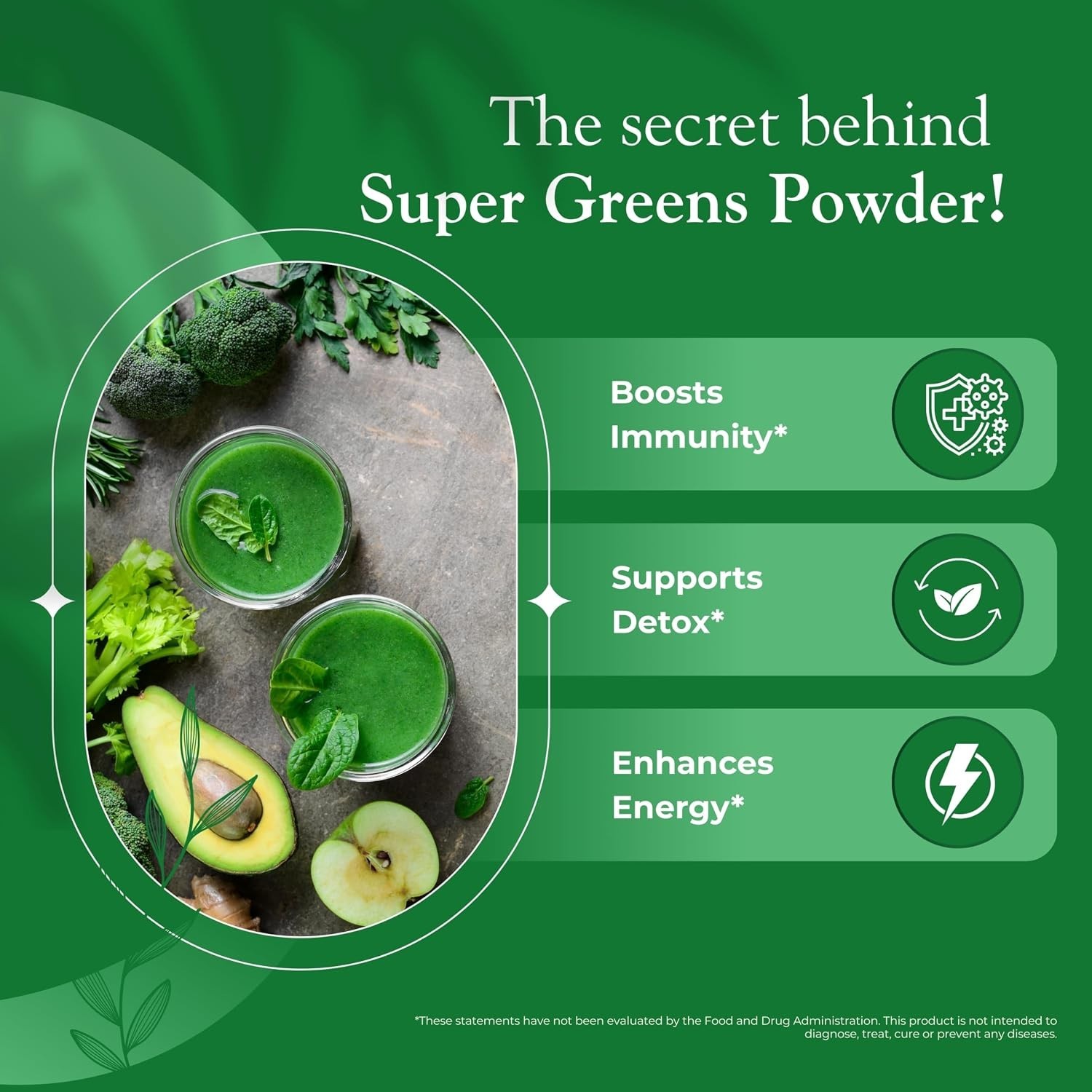 ORGANIC SPREE Super Greens Powder – 150 gm (5.3oz) for Detox & Immunity Support