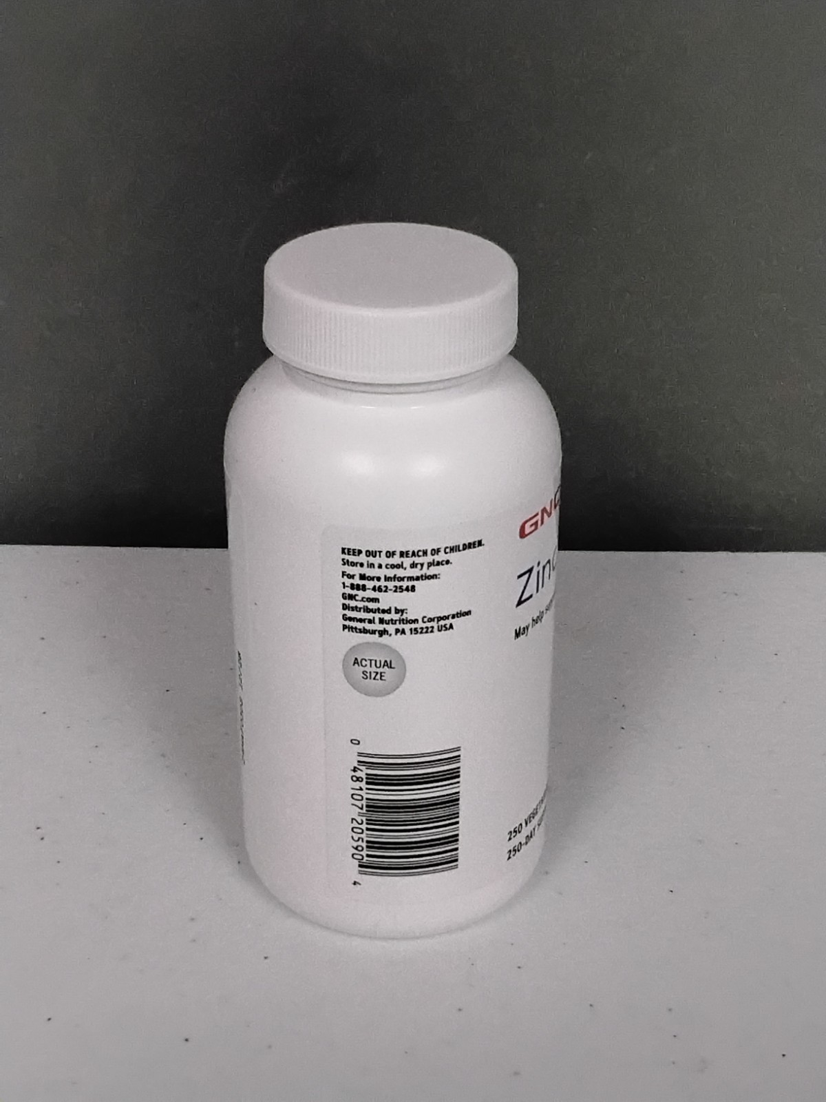 New & Sealed! GNC Zinc 50MG 250 Vegetarian Tablets EXP. 12/2028