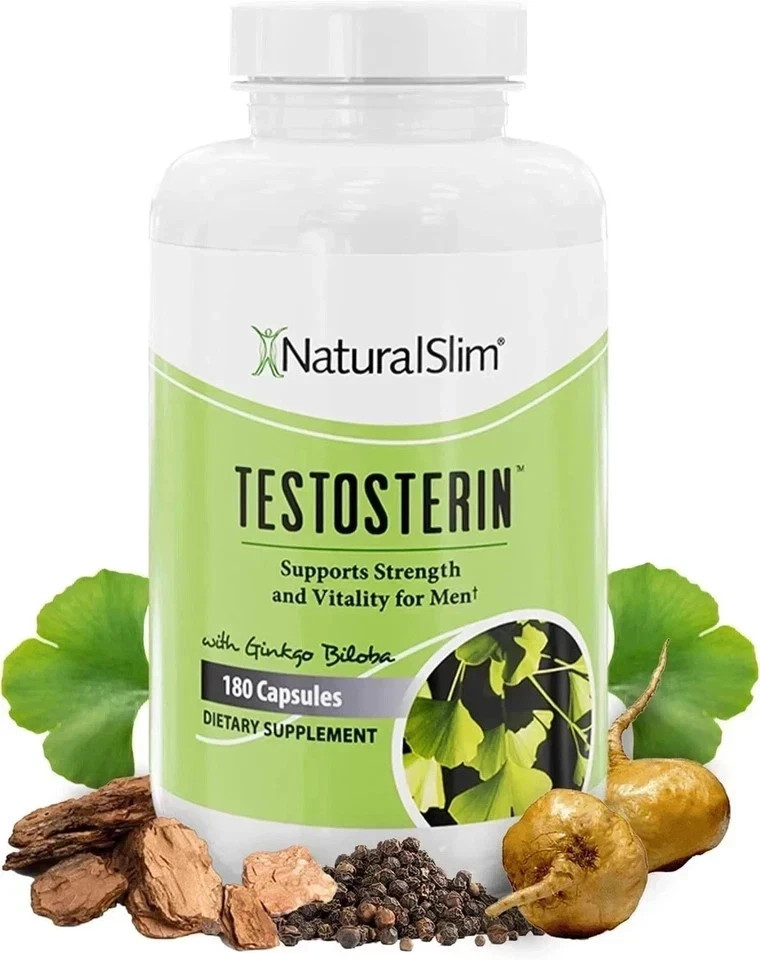 2 Pack NaturalSlim Testosterin Men’s Multivitamins Testosterone Booster 180 Caps