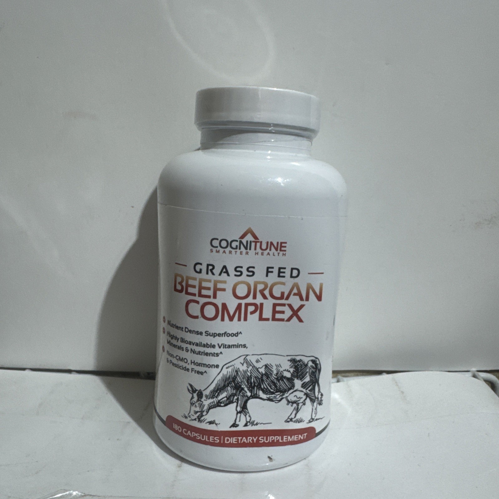 Cognitune GrassFed Beef Organ Complex Dietary Supplement 180 Caps Exp 01/2026