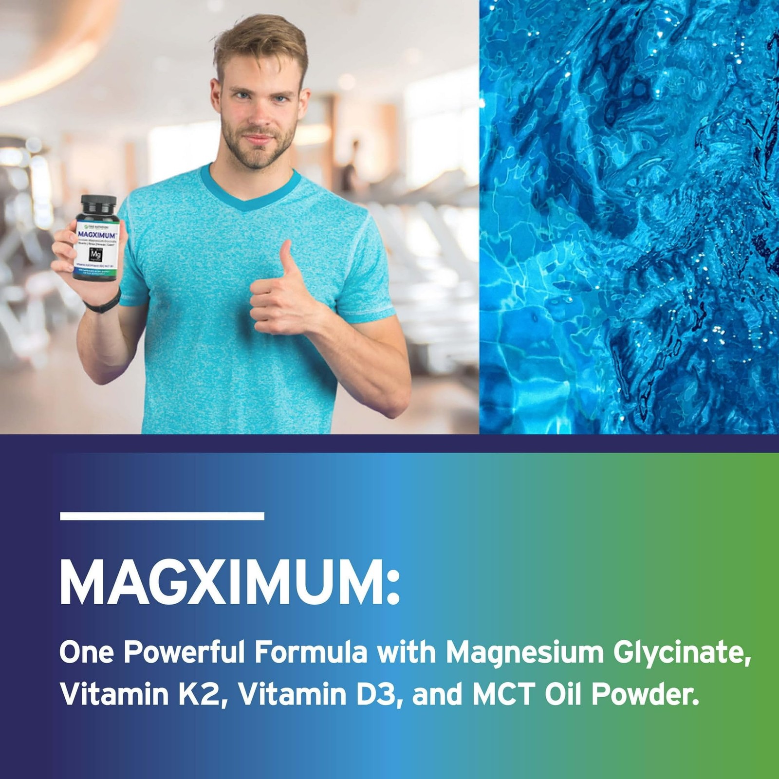 Trio Nutrition MagX Magnesium Glycinate, Vitamin D3, 120 Count (Pack of 1)