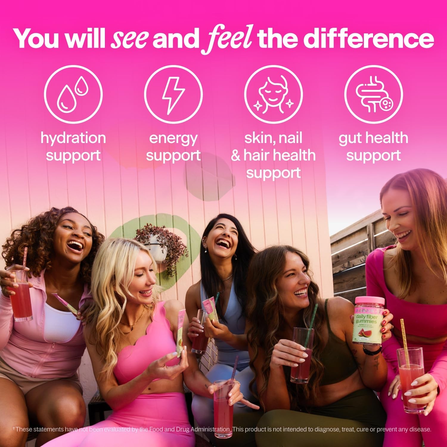Fiber Supplement Powder with Prebiotics for Digestive Health & Gut Support, Keto