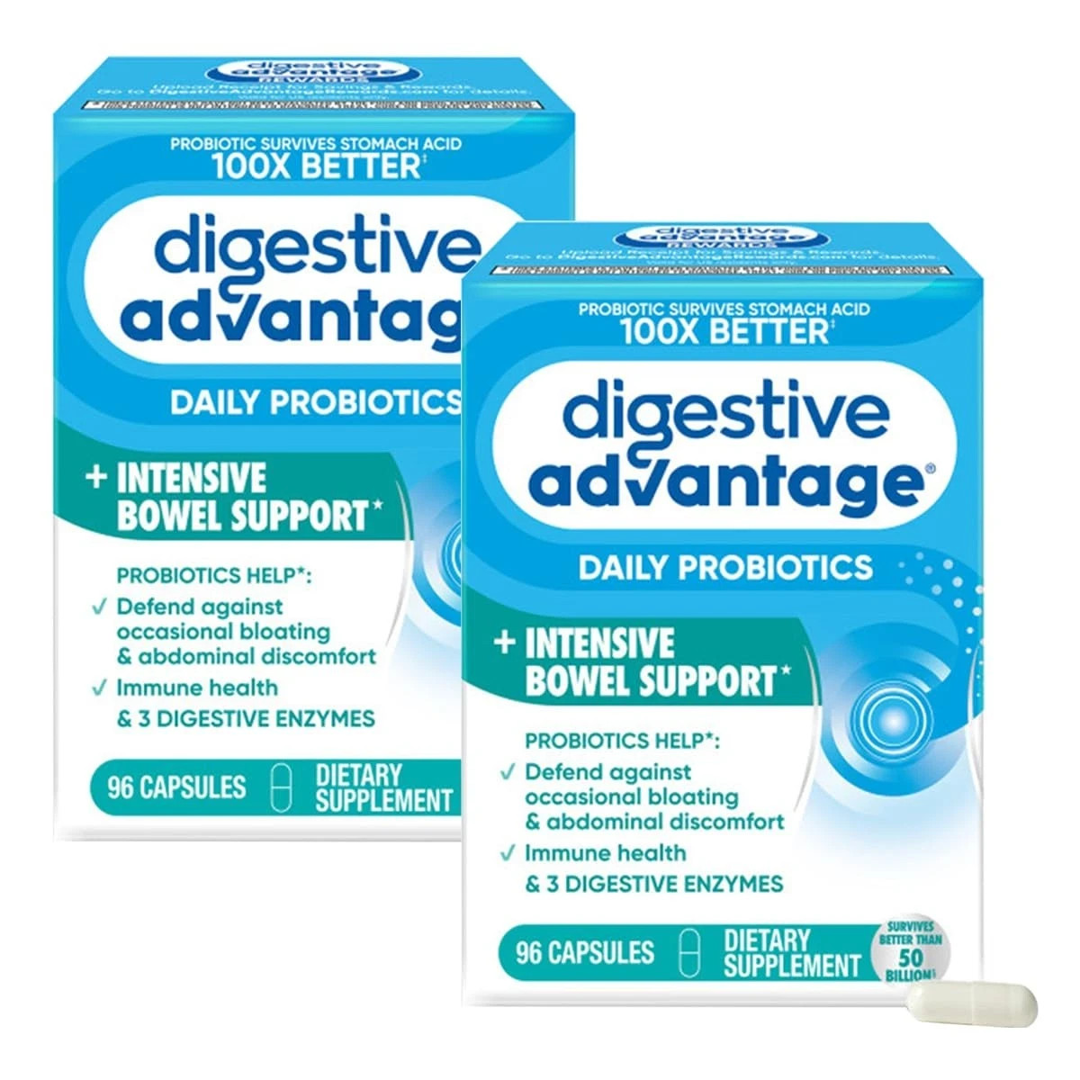 Digestive Advantage IBS Probiotics for Digestive Health & Intensive Bowel Sup…
