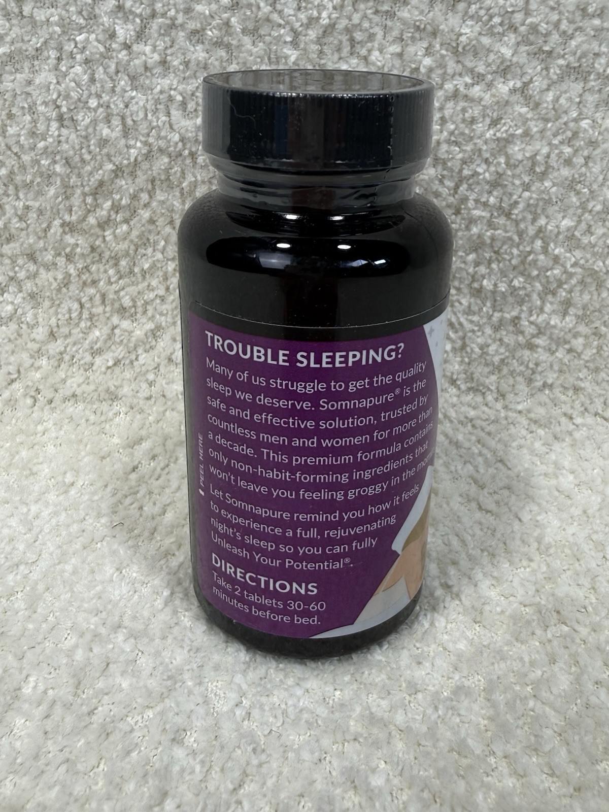 Force Factor Somnapure Drug-Free Sleep Aid 60 Count BB 08/2029