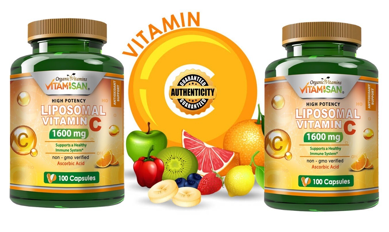 3 Pure Vitamin C 1600mg support immune System high quality 300 capsules ascorbic
