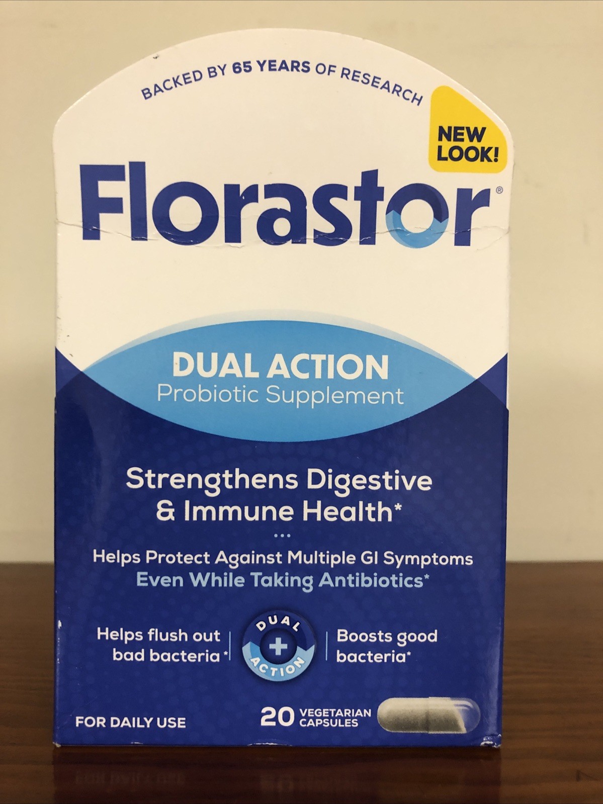 Florastor Dual Action Probiotic 20 Capsules Exp 4/27