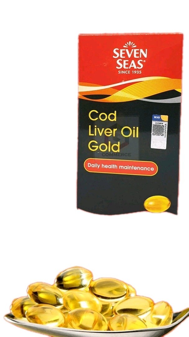 Seven Seas Cod Liver Oil Gold 200 Capsules (2 x 100s) Heart Joint Immune Health