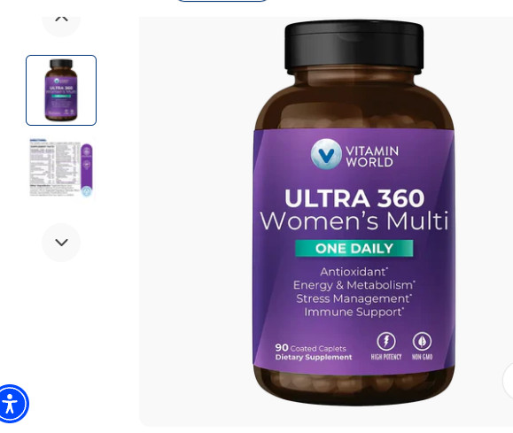 Vitamin World Ultra 360 Women’s Multi One Daily 90 caplets Exp Date 01/31/2028