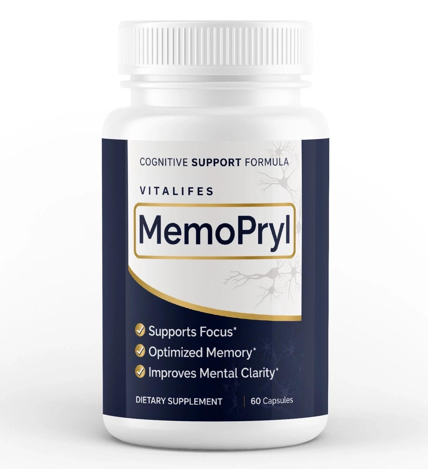 (5 Pack) MemoPryl Nootropic All Natural Brain Supplement Memo Pryl 300 Capsules