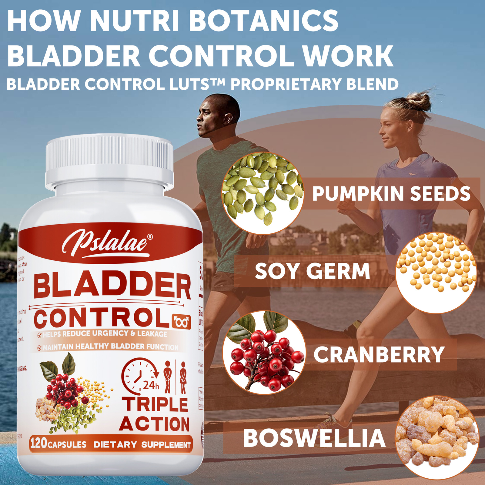 Bladder Control – with Pumpkin Seed Extract, Cranberry, Urinary Tract Health