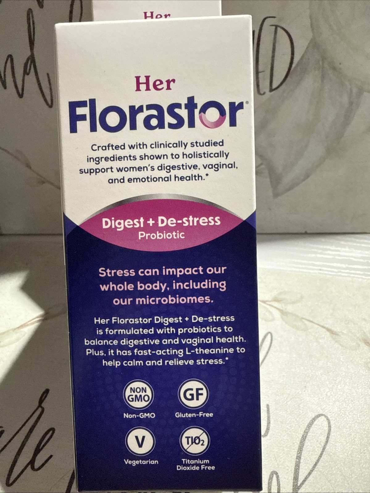 Her Florastor Digest + De-Stress Probiotic – 30 Capsules (2 Pack) Exp. 12/26