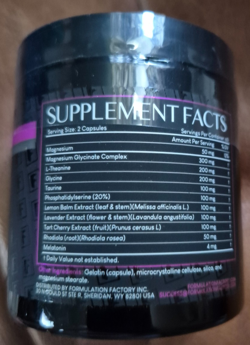 Formulation Factory 10-in-1 Natural Sleep Supplement 120 Caps Exp 03/2028 New