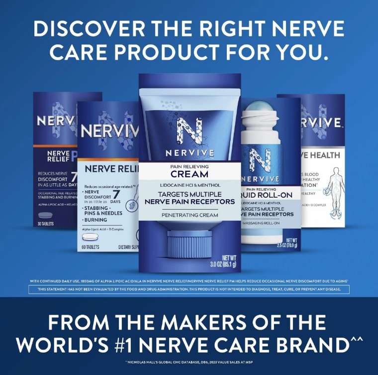 Nervive Nerve Relief PM New Sealed 30 ct Exp 08/26