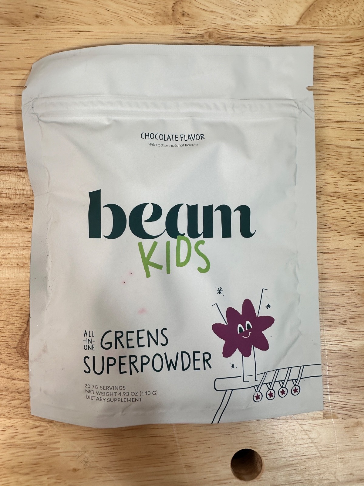 Kids All-in-One Superpowder, Chocolate, 4.93 oz (140 g) exp 03/2027