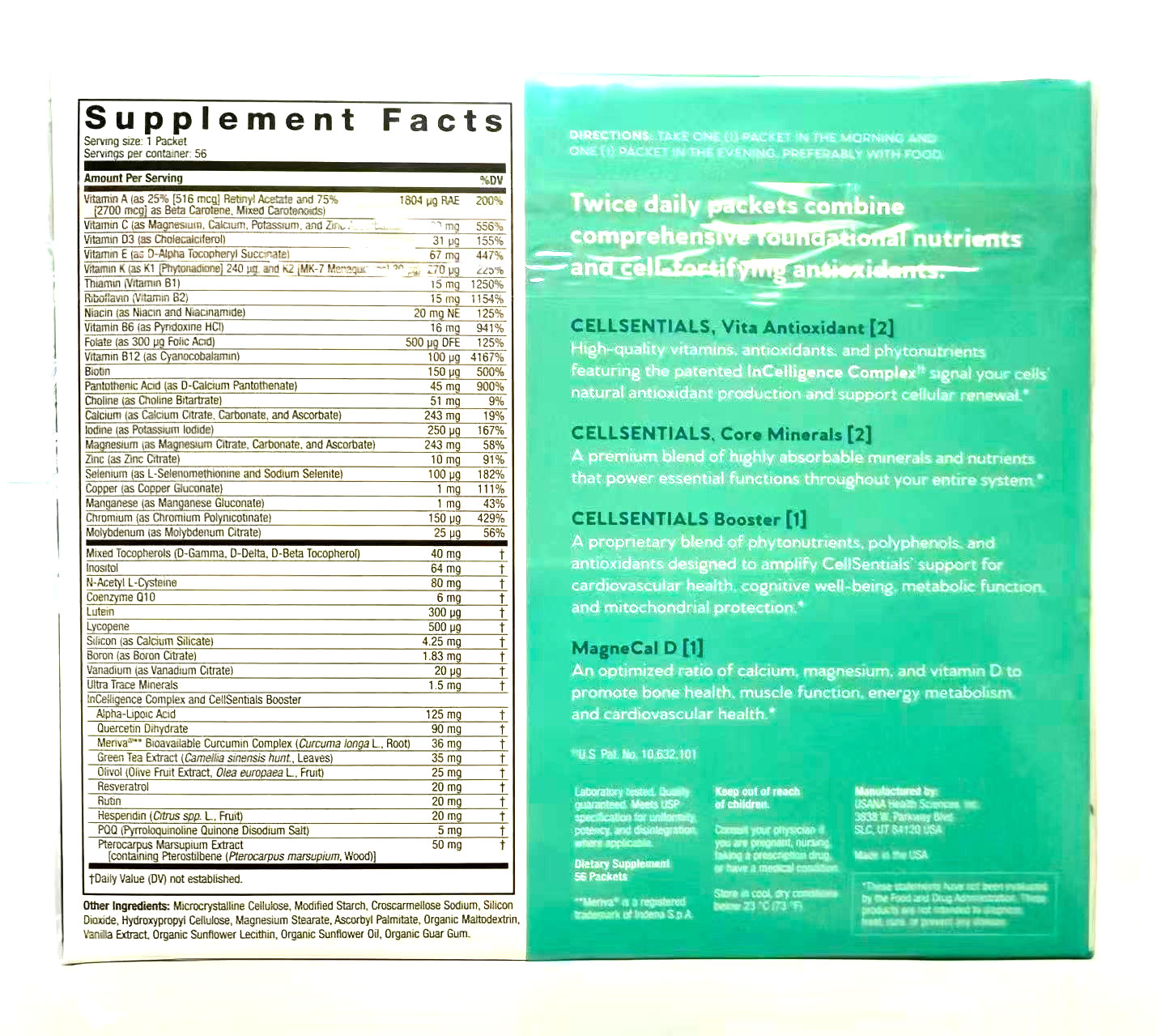 USANA 2025 Upgraded Health Package 100,56 Pk EXP 04/27
