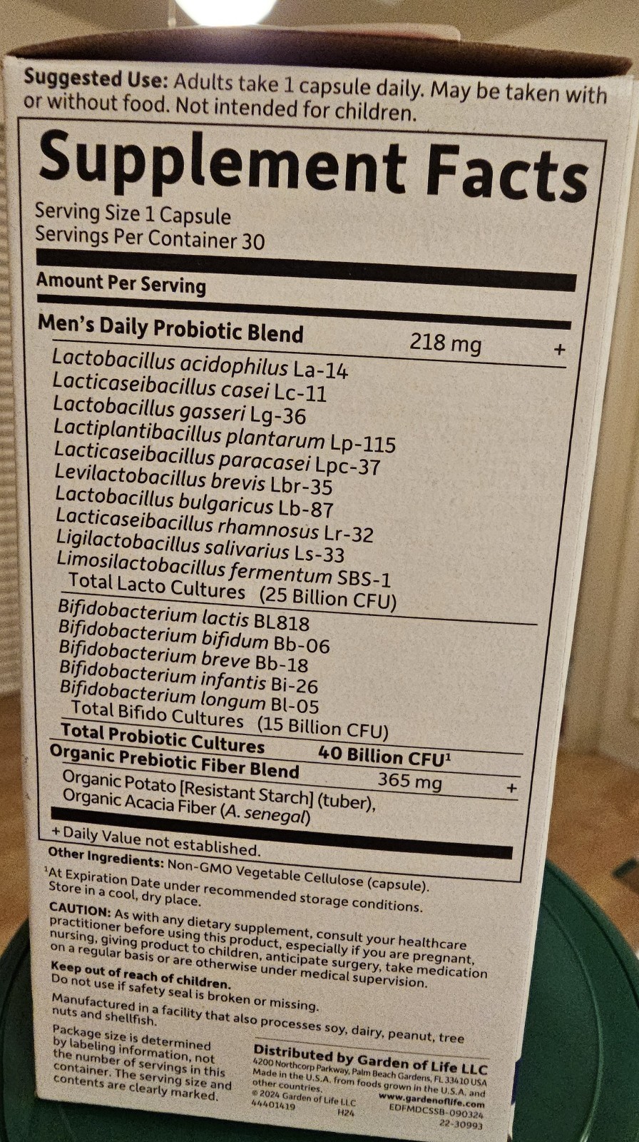 Garden of Life Dr. Formulated 40 Billion CFU Men’s Daily Care Probiotics – Pack