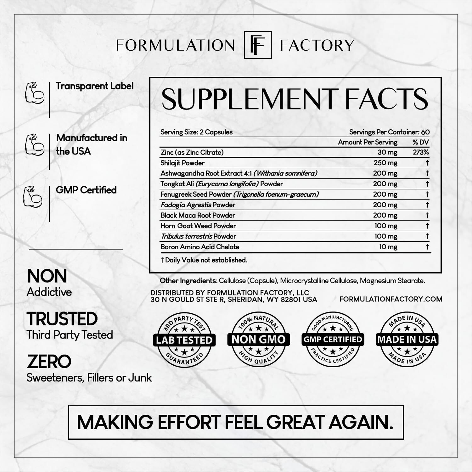 Self Obsessed 10 in 1 Masculinity Maximizer Supplement Shilajit for Men Tongk…
