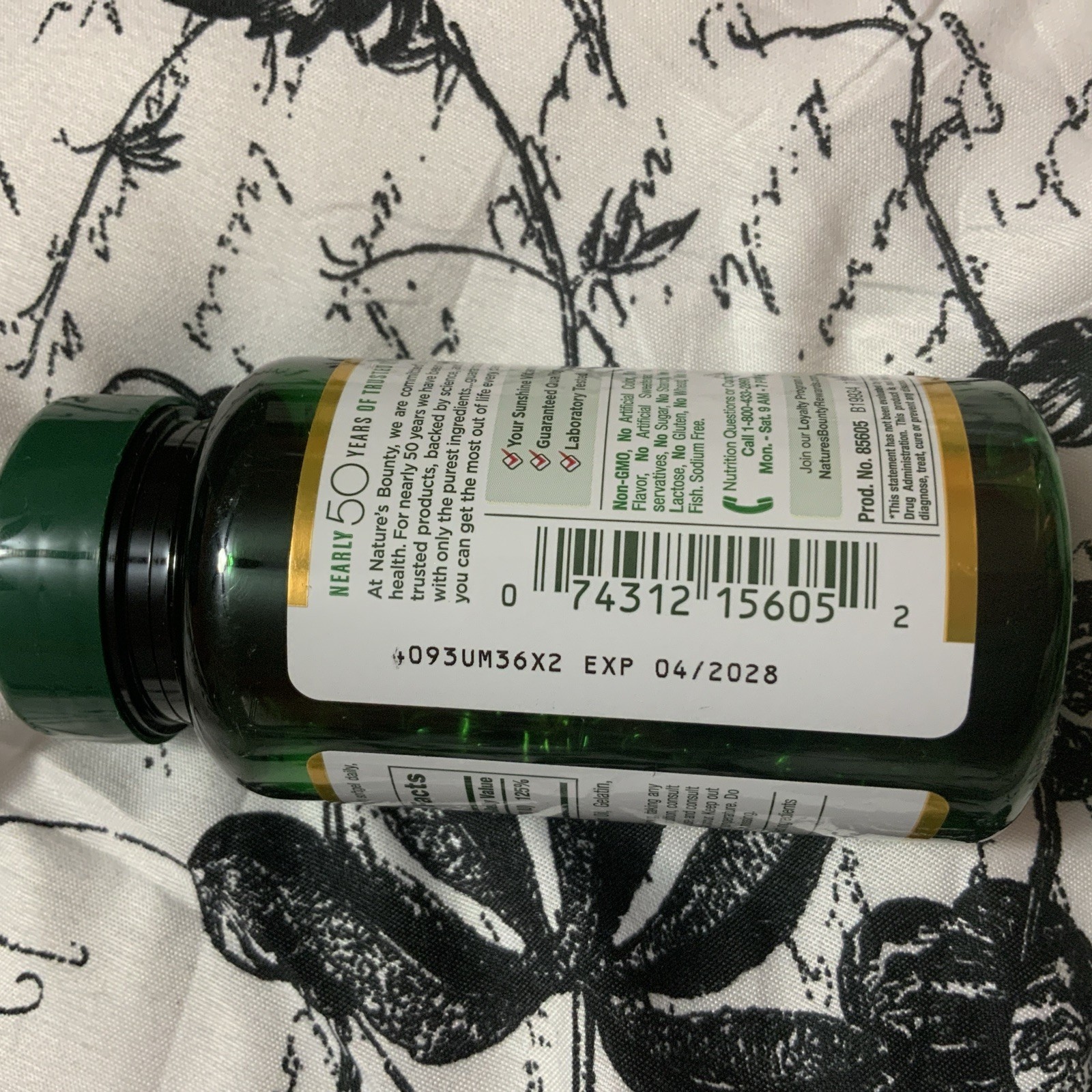 Nature’s Bounty Vitamin D3 25 Mcg 1000 IU Softgels Immune Support 120 Ct 04/2028