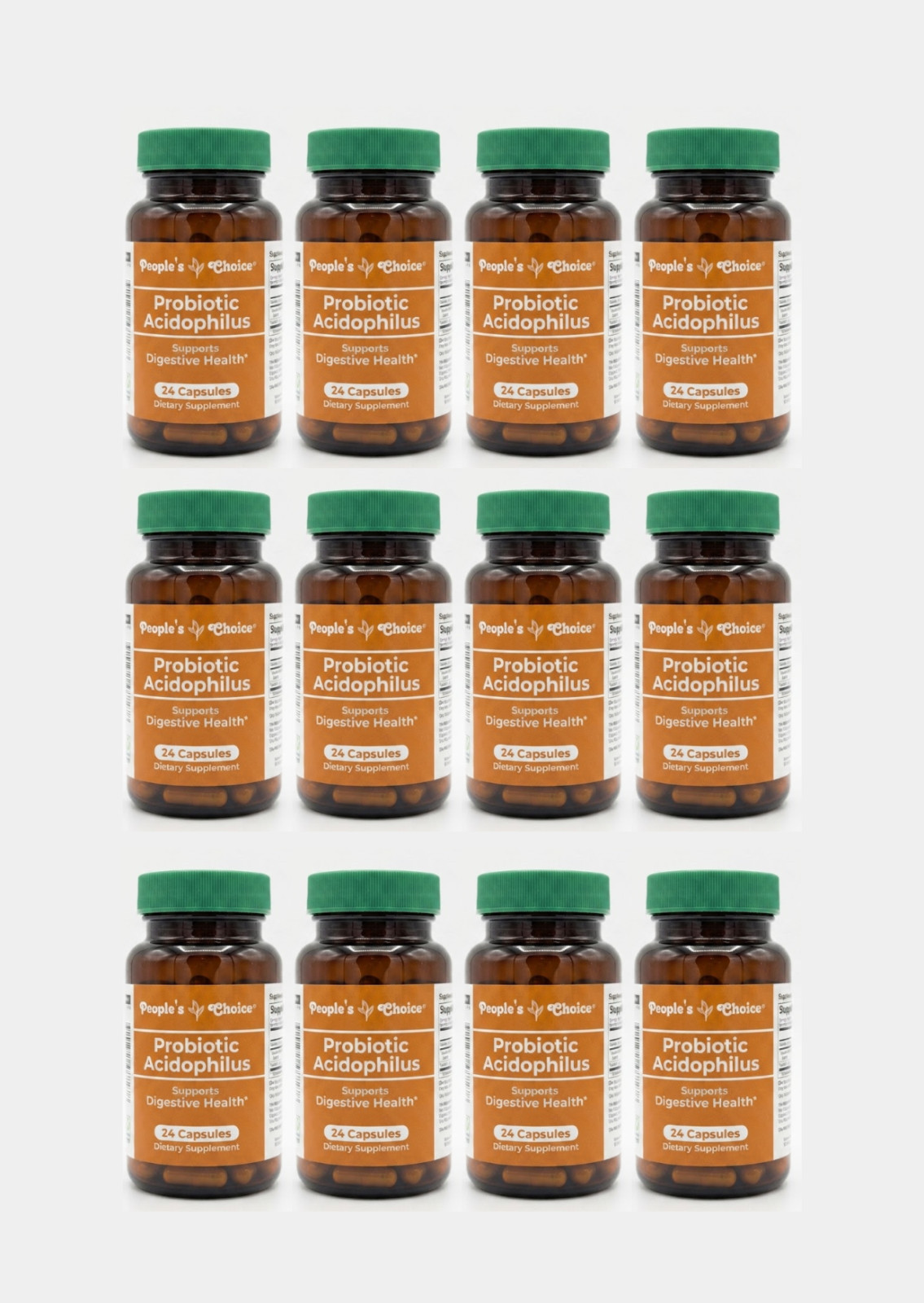 People’s Choice Probiotic Acidophilus 24 Capsules 12 Pack Digestive Health