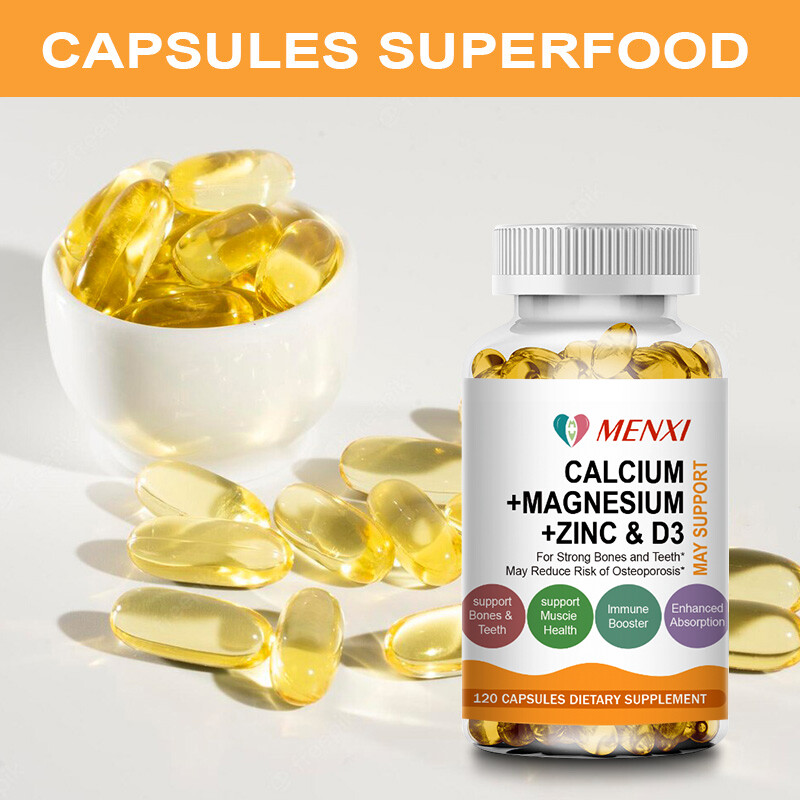 Calcium 1500mg Magnesium 400mg Zinc 25mg Vitamin D3 600iu Bone Muscle Health 120