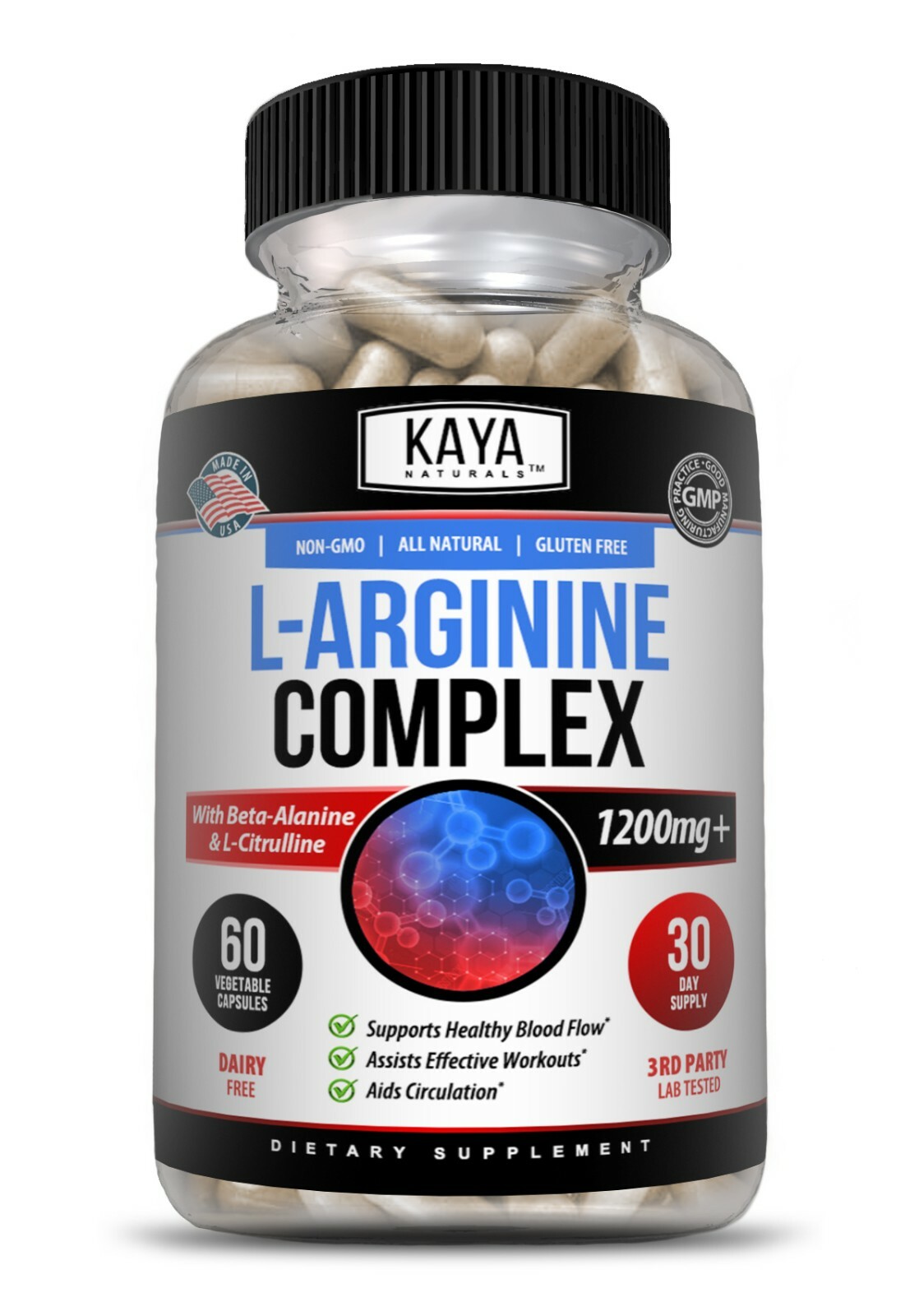 3x L-Arginine 60ct, NO3, Nitric Oxide, Testosterone Booster, Libido, ED Support