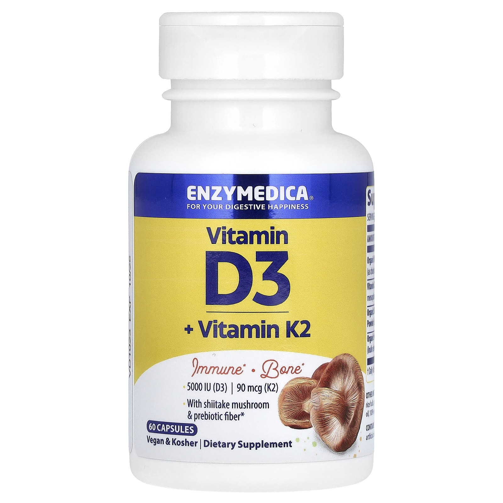 Vitamin D3 + Vitamin K2, 60 Capsules