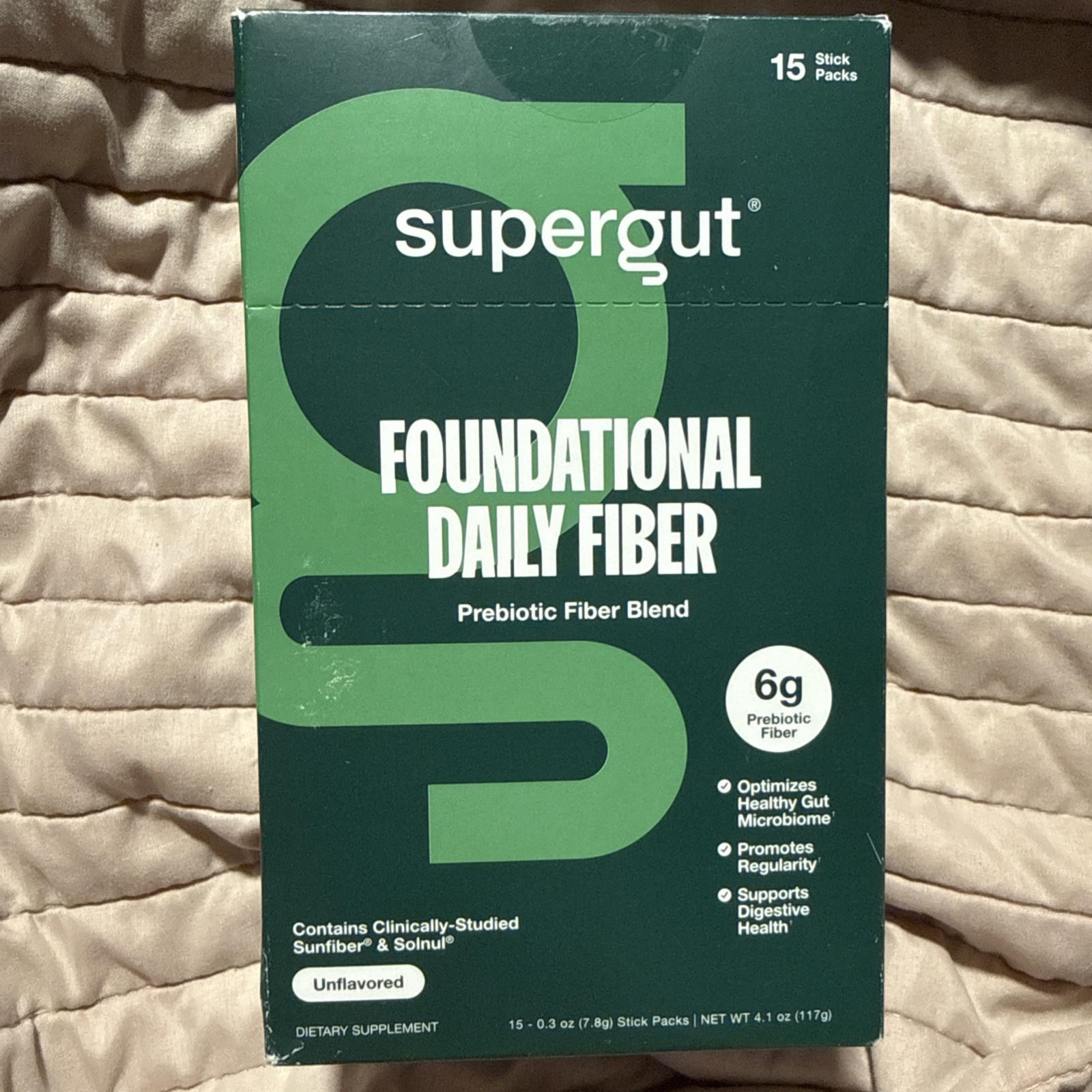 Supergut Foundational Daily Fiber Prebiotic Fiber Blend 15 Stick Packs