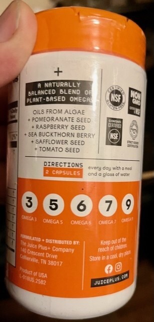 JUICE PLUS+ ESSENTIALS Combo – 240 Caps: 1 Fruit Blend & 1 Omega Blend 01/2027!