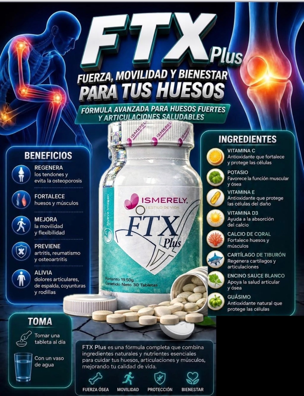 F7X Plus Ismerely las ORIGINALES Dolor de Rodillas,Articulaciones (New Bottle)