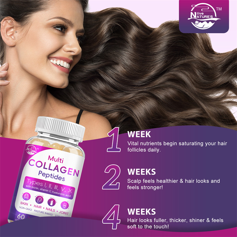 Collagen Peptides for Women&Men Type I,II,III,V,X Multi Collagen Pill Hydrolyzed