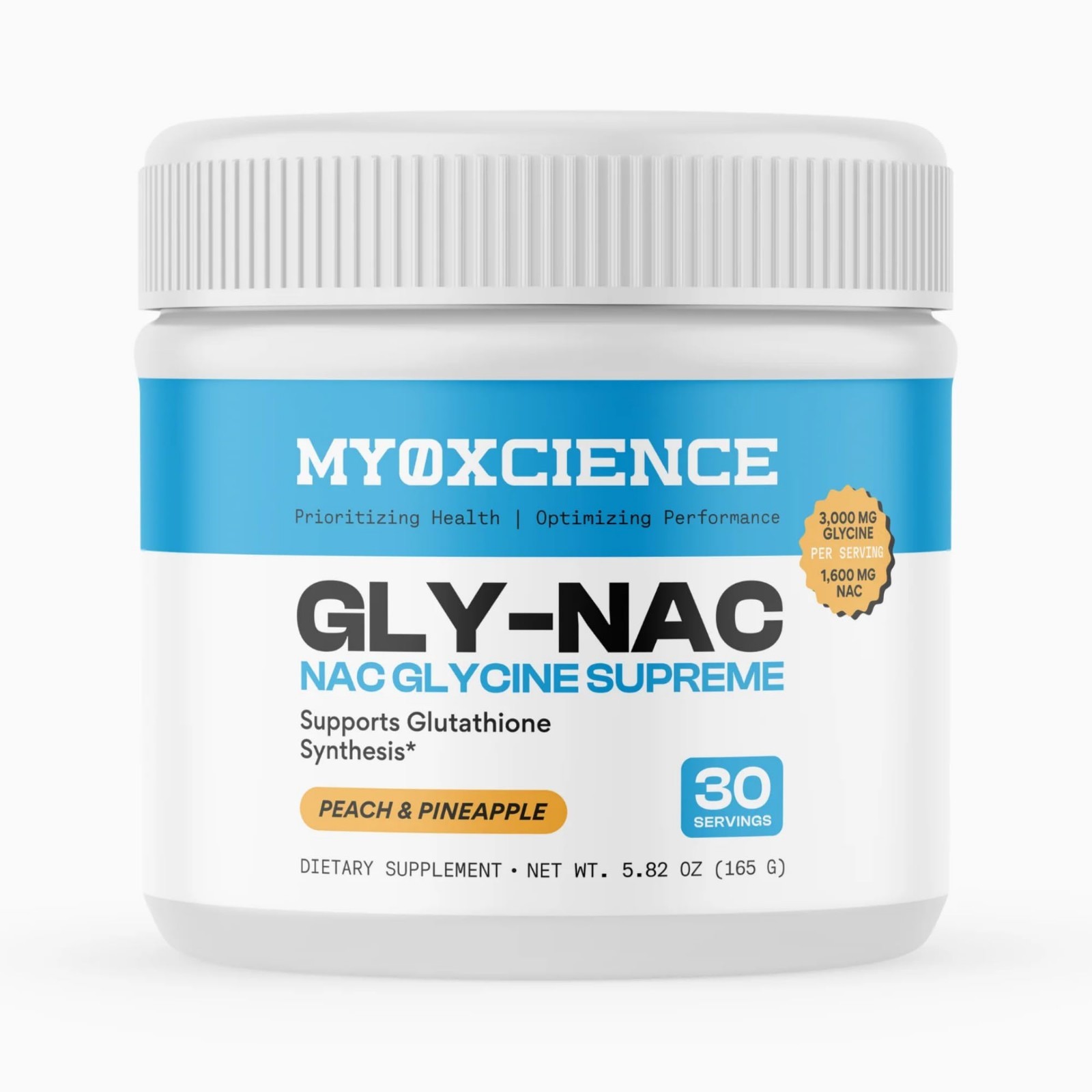 N-Acetyl-L-Cysteine & Glycine Supplement | Taurine Blend, Peach Pineapple Flavor