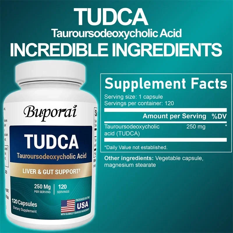 TUDCA 120pcs, Support Digestive Health, Liver Detoxification and Cleansing
