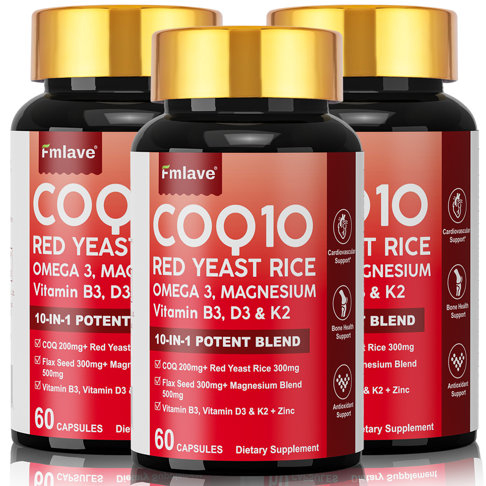 Coq10 300 Mg Softgels Coq10 Supplement – CQ10 Coenzyme-Q10 with Omega 3 & D3 K2