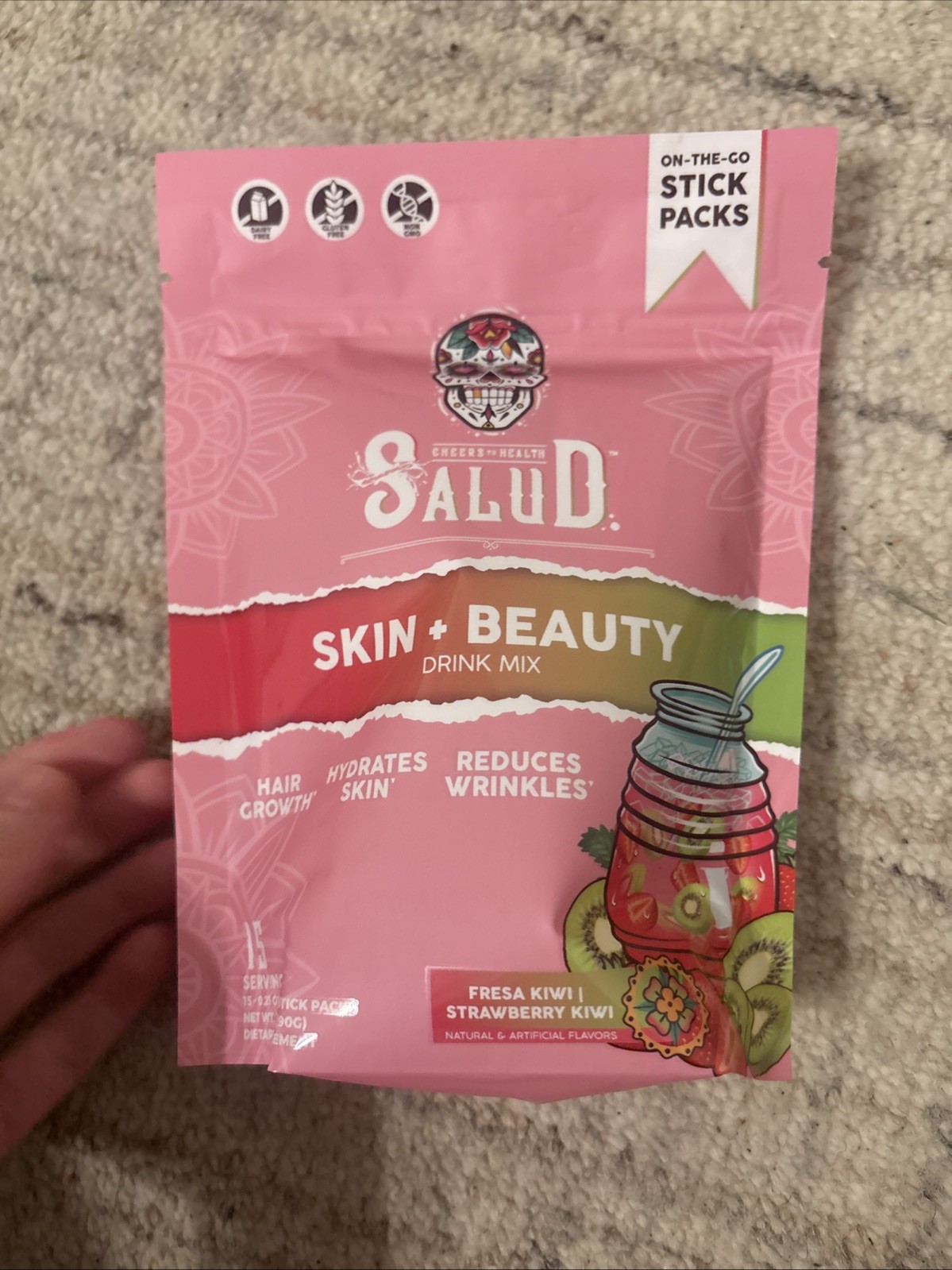 Taste Salud Skin + Beauty Strawberry Kiwi 15ct Exp 3/2028