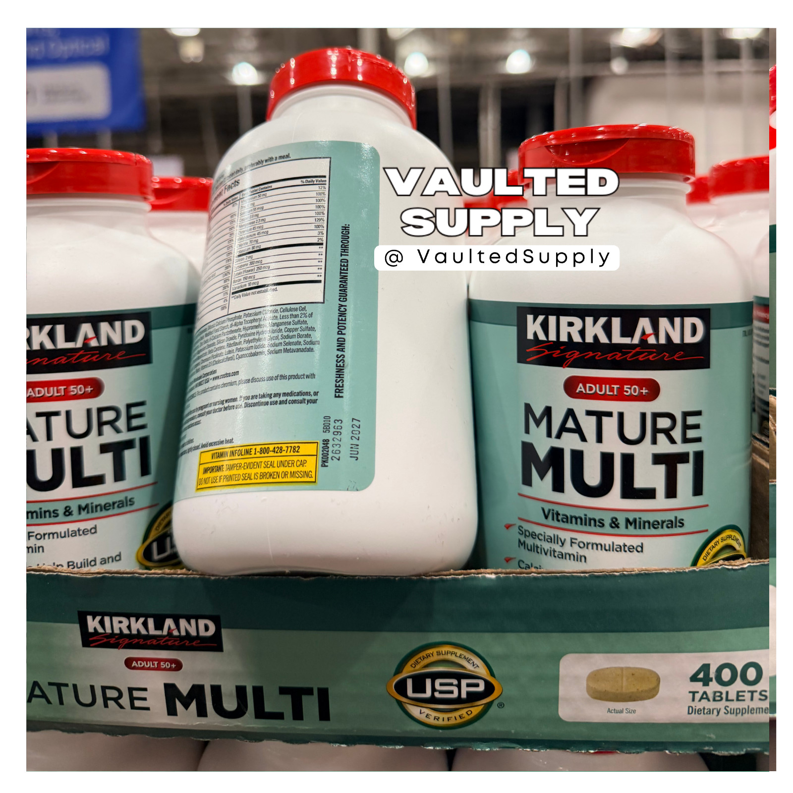 Kirkland Signature Mature Multi 400 Tablets *Adult 50+ Multi Vitamin & Mineral*