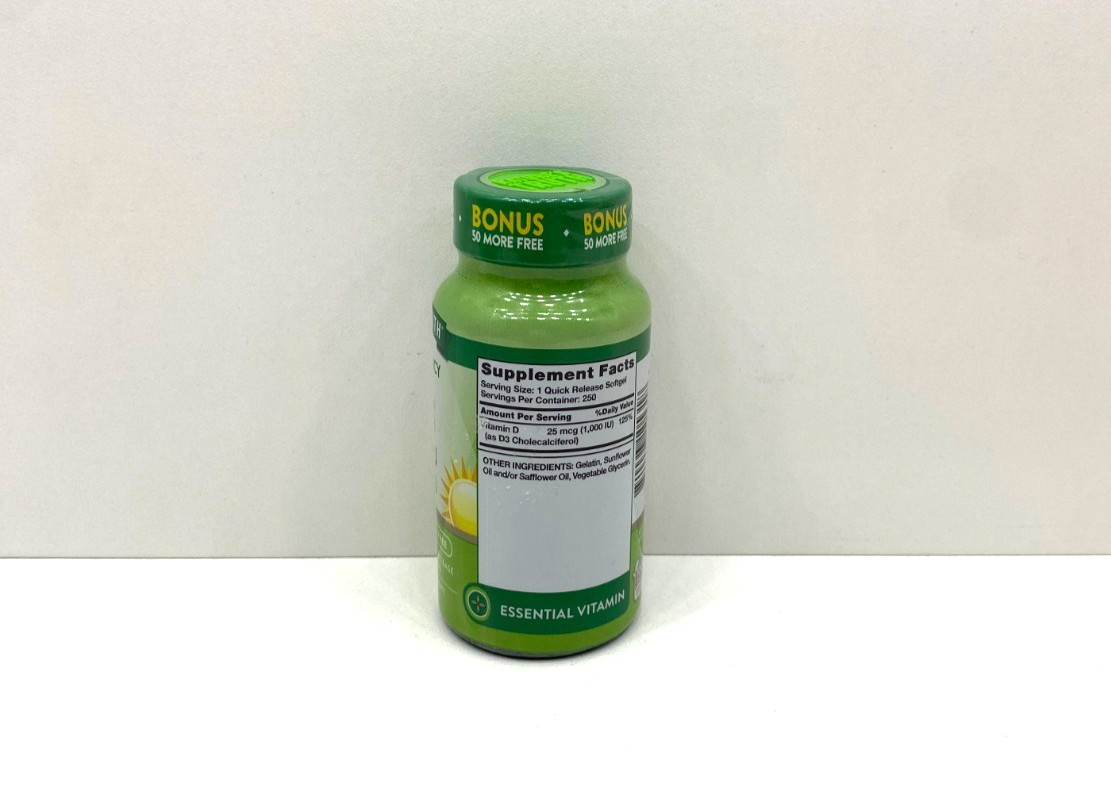 NEW Nature’s Truth High Potency D3 1000 IU 25 MCG 250 Quick Softgels 07/2028