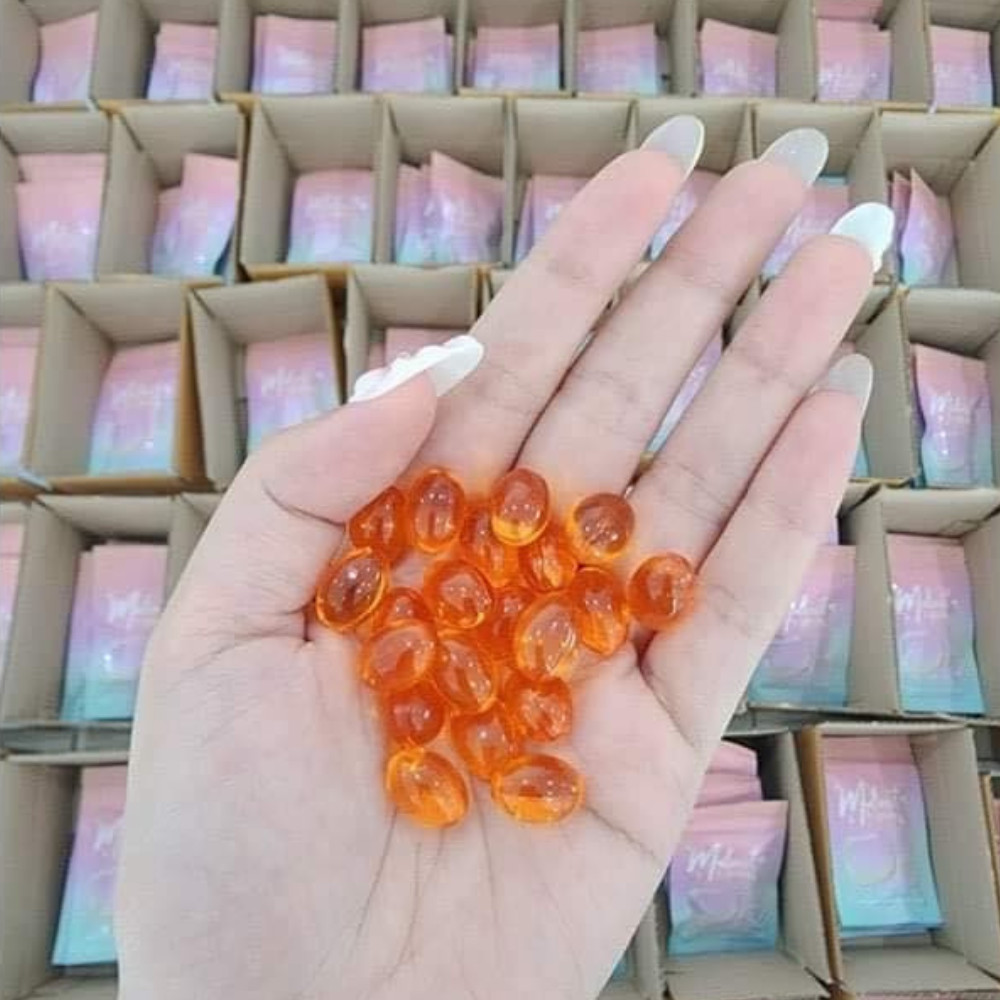 Malinest Gluta, 1 bag 15 tablets 25 grams X 3 bags natural collagen from oranges