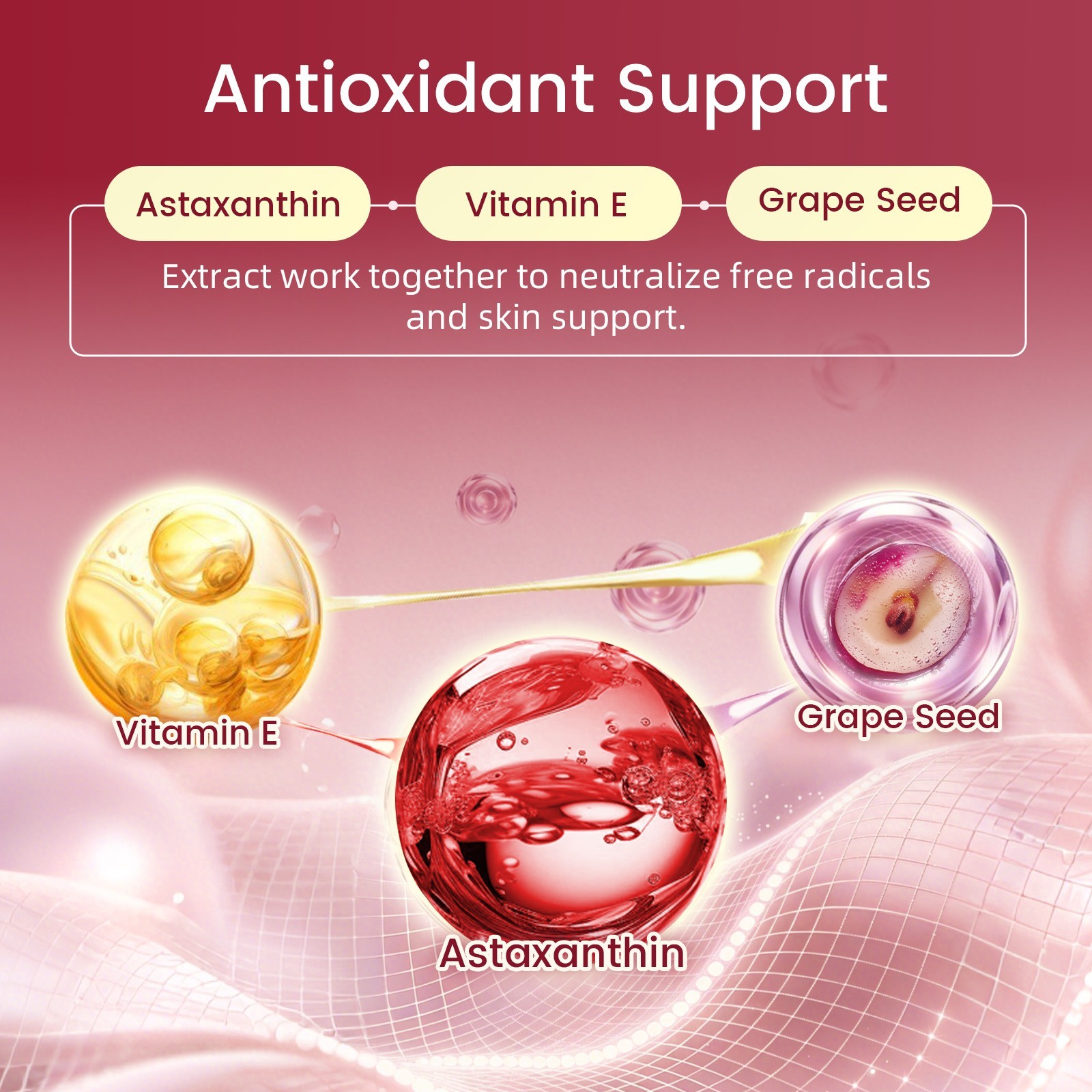 Antarctic Astaxanthin 60 Softgels Vitamin E, with Astaxanthin and Phospholipids